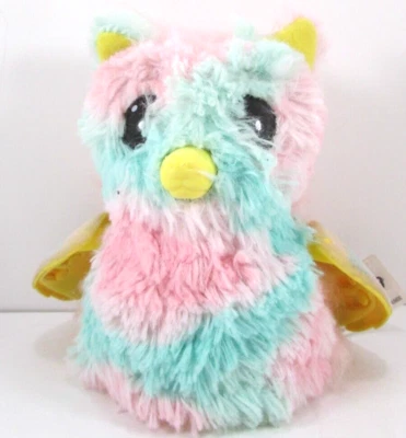 Pink & Blue Furry Hatchimals Interactive Bird Toy 6” Tall Lights WORKS - Image 1 of 4