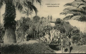 Postal de colección España Cádiz Parque Genovés Cascada - Imagen 1 de 2
