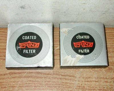 VINTAGE PRINZ 62MM COATED PHOTOGRAPHIC LENS FILTERS: CROSS-SCREEN AND RED - Image 1 of 4