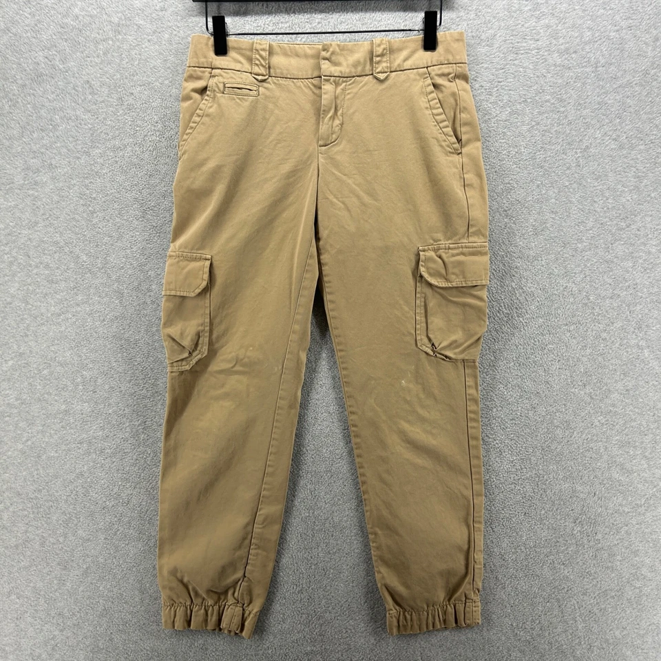 Gap Pants Womens Size 1 Beige Flat Front Cargo Tapered Jogger Chino - Image 1 of 4