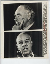 1969 ROY WILKINS  VINTAGE PHOTO WASHINGTON  NAACP CIVIL RIGHTS