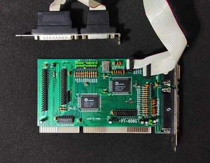 Pine PT-606G FDD IDE Serial Parallel Game ISA Multi I/O Controller Card UM82C863 - Picture 1 of 4