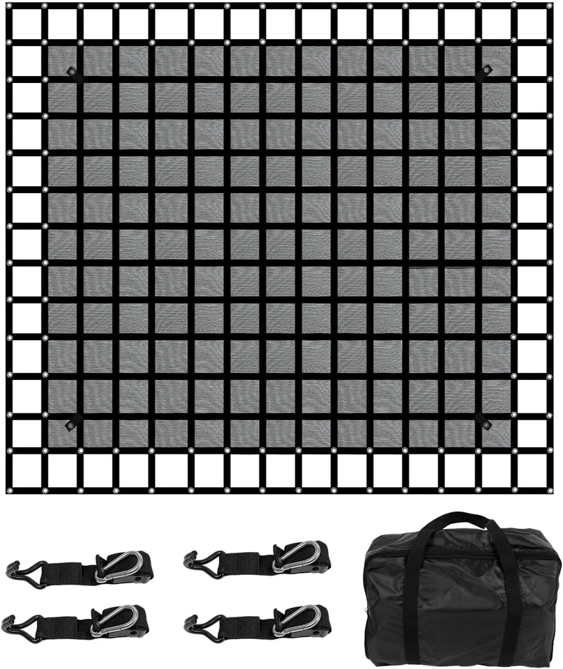 Heavy Duty Cargo Net for Pickup Truck Bed 10'x 12' Truck Bed Cargo Net with Mesh Foto 1 de 4