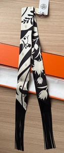 Neu Hermes Flower & Bees Bouquet Final Leder Fransen Twilly Leder schwarz - Bild 1 von 4