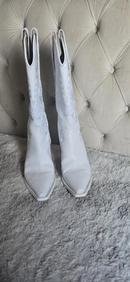 Botas de Vaquero Jeffrey Campbell Blancas Talla 6 Foto 1 de 4