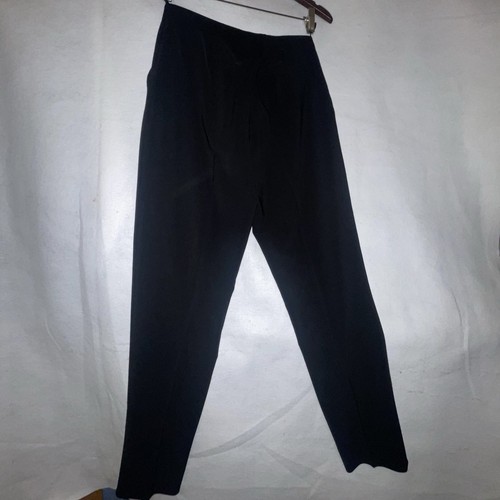 Pantalone elegante donna Prada nylon nero EUR 40 US S 6 con tasche Made in Italy