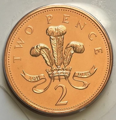 Great Britain 2 Pence 2002 - Ostrich Feathers - Brilliant Uncirculated - Image 1 of 4