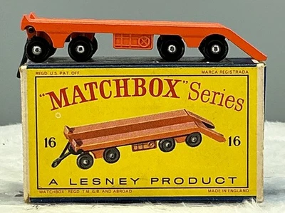 Matchbox Lesney 1957 # 16B Atlantic Trailer muy nuevo, caja D todo original Foto 1 de 4