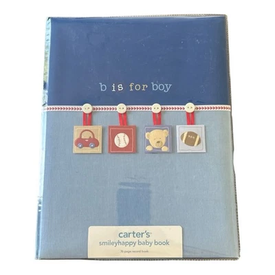 Libro de recuerdos Carter's Baby Boy disco azul nuevo regalo "B is for Boy" de colección 76 páginas Foto 1 de 4