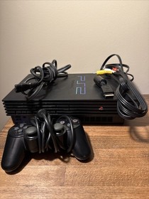 Sony PlayStation 2 PS2 SCPH-30001 Fat Console with Controller and Cables Tested