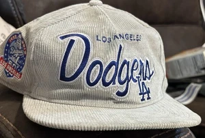 Los Angeles Dodgers MLB New Era Gray Corduroy The Golfer Snapback Hat Cap - New - Picture 1 of 5