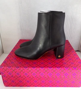 NUEVO EN CAJA Auténticas Botas de Cuero de Becerro TORY BURCH BROOKE 70 MM Negras Talla 9 M - Imagen 1 de 13