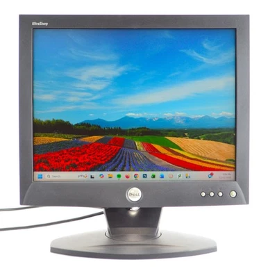 Vintage Dell 15" Monitor Black 1504FP LCD 1024 x 768 DVI VGA Grade A- - Image 1 of 4