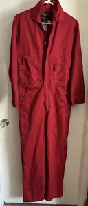 VTG? ROSIE THE RIVETER Red Coveralls Jumpsuit Zipper Walls FR Boiler Suit M - Picture 1 of 8