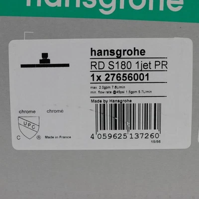 Hansgrohe 27656001 Raindance S 7" Round Showerhead in Chrome - Image 1 of 4