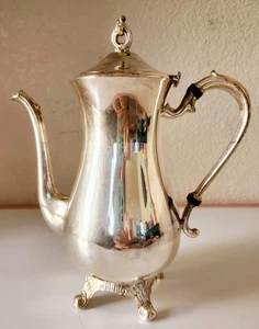 Vintage Pilgrim Silver-Plated Coffee/Tea Pot 3 Legged - Picture 1 of 4