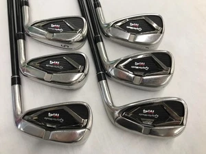 TaylorMade M4 2021 Iron Set 5I - 9I PW 6 Clubs ATMOS Red 6 Flex R Men RH Used - Picture 1 of 8