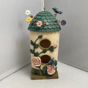 Vintage Resin Birdhouse Country Cottage Decor Garden Outdoor Decoration - Picture 1 of 10