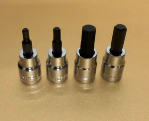 NEW Craftsman 4pc Hex Bit Socket Set, 3/8"-Drive, SAE/Metric: 5/16 3/8 3/16" 4mm - Picture 1 of 1