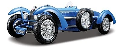 Mini Car Diecast Car Bugatti Type 59 1 18 Scale Diecast Racing Car Blue Body Col - Image 1 of 4