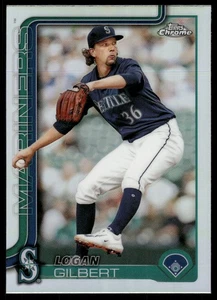 2025 Topps Chrome Logan Gilbert REFRACTOR #11 Seattle Mariners - Picture 1 of 2