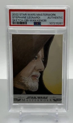 2022 Topps Star Wars Masterwork Obi-Wan Kenobi Sketch Steph Leonardi PSA Auth - Image 1 of 2