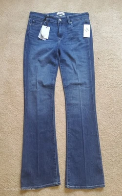 Jeans acampanados Paige Manhattan Kaley Med lavado oscuro talla 29 Foto 1 de 4