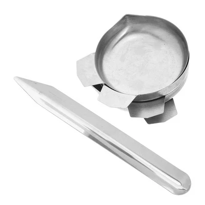  5 pezzi di vassoio di pesatura in acciaio inossidabile, piatto di pesatura di - Immagine 1 di 4