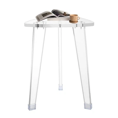 Acrylic Corner Stool, Acrylic Storage Shelf, Multifunction Acrylic Stool 16.34in - Image 1 of 4