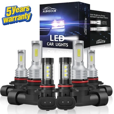 Kit combinado de faros LED + luces antiniebla 30000LM para Chrysler Town & Country 1998-2000 Foto 1 de 4