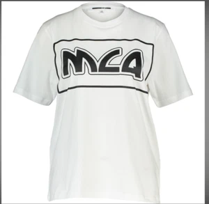 MCQ ALEXANDER MCQUEEN Men's White Logo Printed Reg Fit T-Shirt $195 - Picture 1 of 9