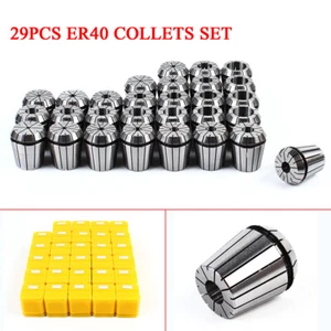 29 Pcs ER40 Precision Spring Collet Set Milling Lathe CNC Chuck Bit Holder Tool - Picture 1 of 12