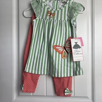 NUEVO NUEVO CON ETIQUETAS Conjunto Pantalón Mariposa Bonito Niñas Ediciones Raras Talla 5 Foto 1 de 4