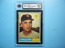 1961 TOPPS MLB BASEBALL CARD #561 CHARLEY JAMES ROOKIE RC KSA 8.5 NM/MINT+ GL