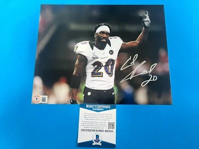 Foto firmada por Ed Reed Ravens de la corte NFL automática 8x10 Beckett certificado de autenticidad BAS Foto 1 de 2