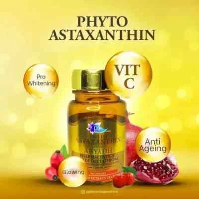 Phyto Astaxanthin Plus 30 Cápsulas Envio Original Da Malásia Pele Brilhante Novo - Imagem 1 de 4