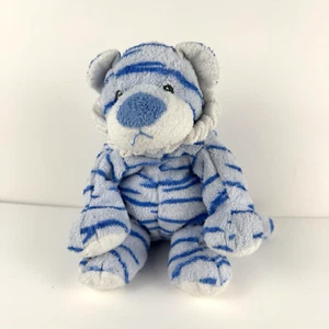 Peluche Ty Pluffies 2006 Growler Blue Tiger Rayas Gato 8” Ojos Cosidos - Imagen 1 de 9