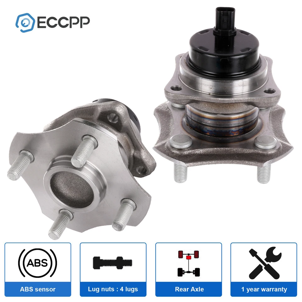 2Pcs Rear Wheel Hub Bearings For Toyota Prius Base Sedan 1.5L FWD 2001 2002 2003 - Image 1 of 4