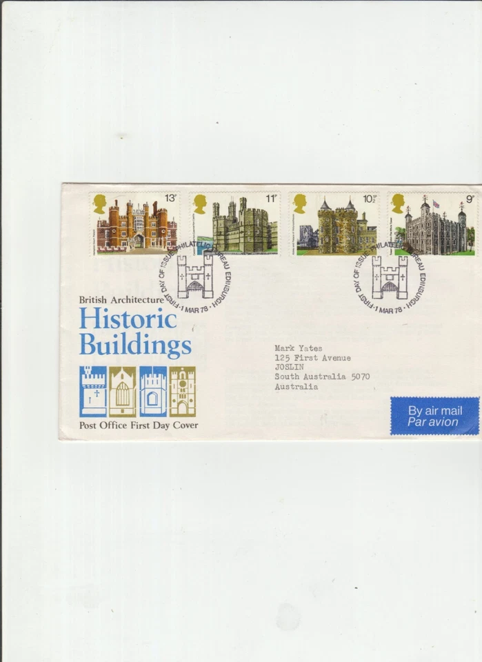 British First Day Cover British Architecture Historic Buildings 1/3/1978 - Image 1 of 1