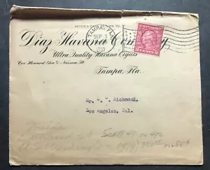 1919 TAMPA, FL - DIAZ HAVANA COMPANY ADVERTISING COVER - HAVANA CIGARS - Picture 1 of 3