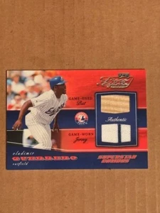 2002 Playoff Piece of the Game Materials Superstar Combos Vladimir Guerrero /250 - Picture 1 of 2