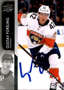 Gustav Forsling Signed Autographed 21/22 Upper Deck card Florida Panthers