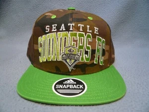 Adidas Seattle Sounders FC 2-Tone Team Colors Camo BRAND NEW Snapback hat cap - Picture 1 of 10