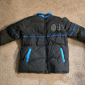 Carolina Panthers NFL Black Grey Reversible, Full Zip, Hooded Coat Size Unkown J - Picture 1 of 17