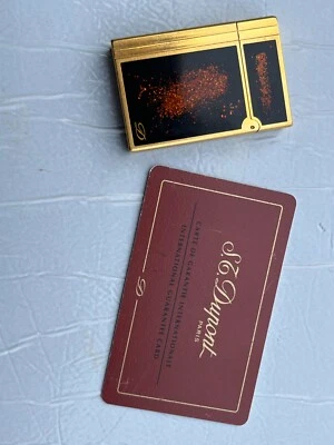 Accendino Dupont Lacca Cinese ed oro - Modello anni 80 - Immagine 1 di 4