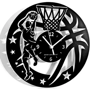 BASKET ➤ Orologio da Parete Pallacanestro Sport Canestro Basketball Giocatore - Imagen 1 de 3