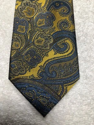 Corbata T HARRIS PARA HOMBRE DORADA Y AZUL 3,5 X 60 NUEVA SIN ETIQUETAS Foto 1 de 4