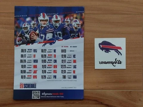 Buffalo Bills Magnet Decal '23 Season Schedule Josh Allen TrainingCamp SuperBowl Cover