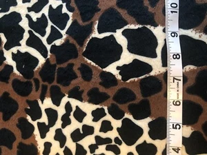 Animal Print Fleece Fabric Black, Cream, Brown - 1 2/3rd yards - Picture 1 of 1