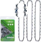 3pcs 18" Chainsaw Chain Blade For Atlas™ 80v Cordless Chainsaw 3/8lp .050" 62dl